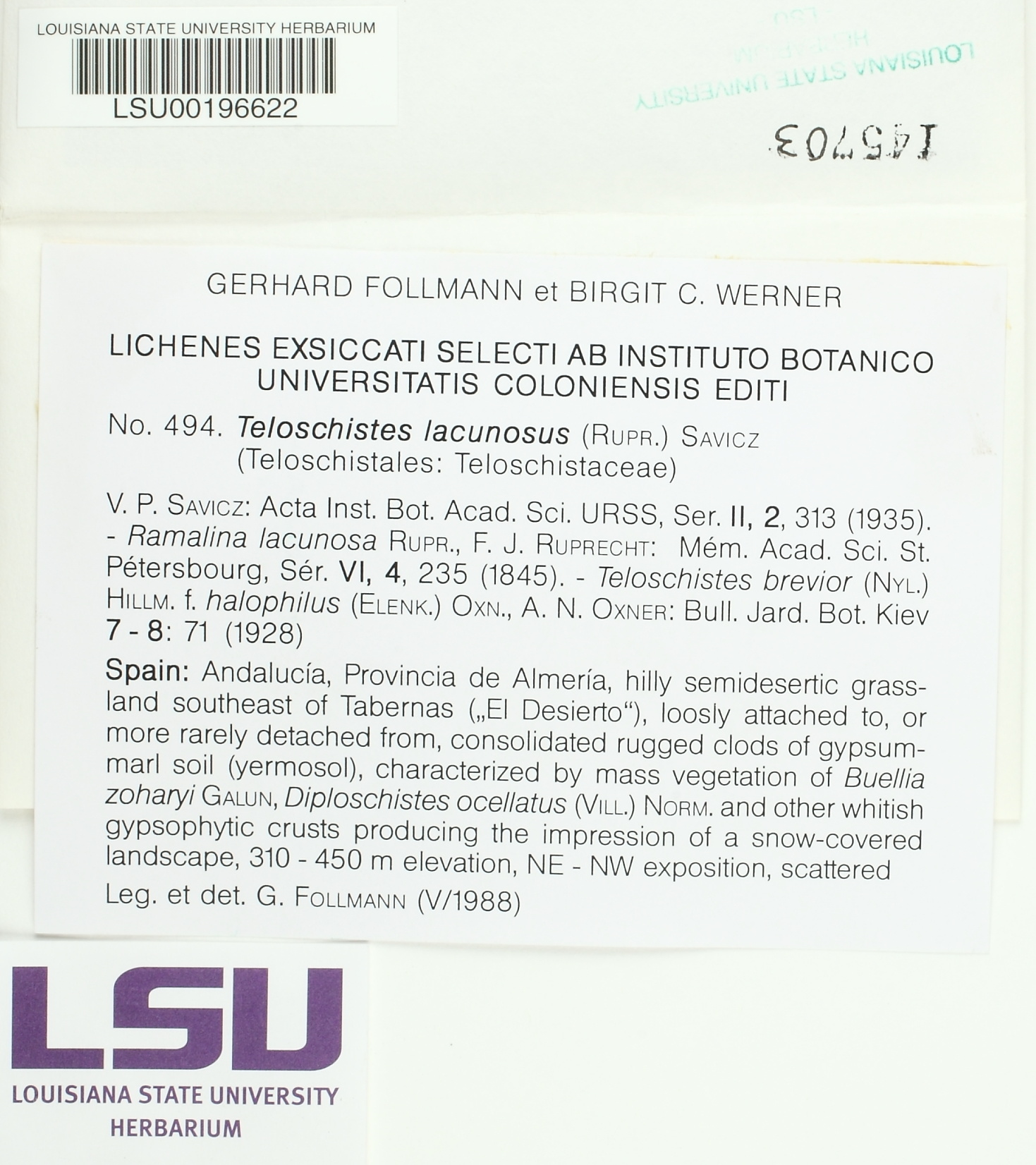 Consortium of Lichen Herbaria - Occurrence Profile